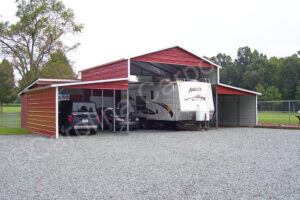 42'W x 20'L x 12' H Boxed Eave Barn/ RV Cover